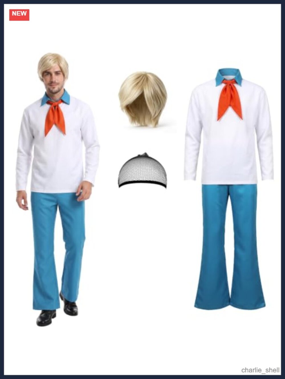 5 PCS Men's Detective Costume Set Polyester Halloween Cosplay Party